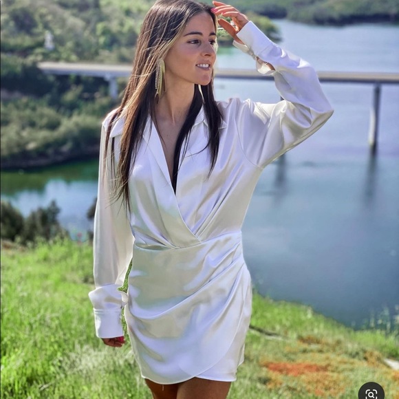 ZARA SHORT SATIN EFFECT DRESS - Picture 12 of 16